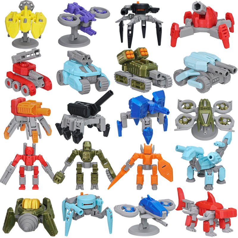 Drone 3D Modeling - 3D-Gedruckte Mini-Kriegsmaschine Mecha-Drohnen-Panzer-Serie Spielzeug mit Beweglichen