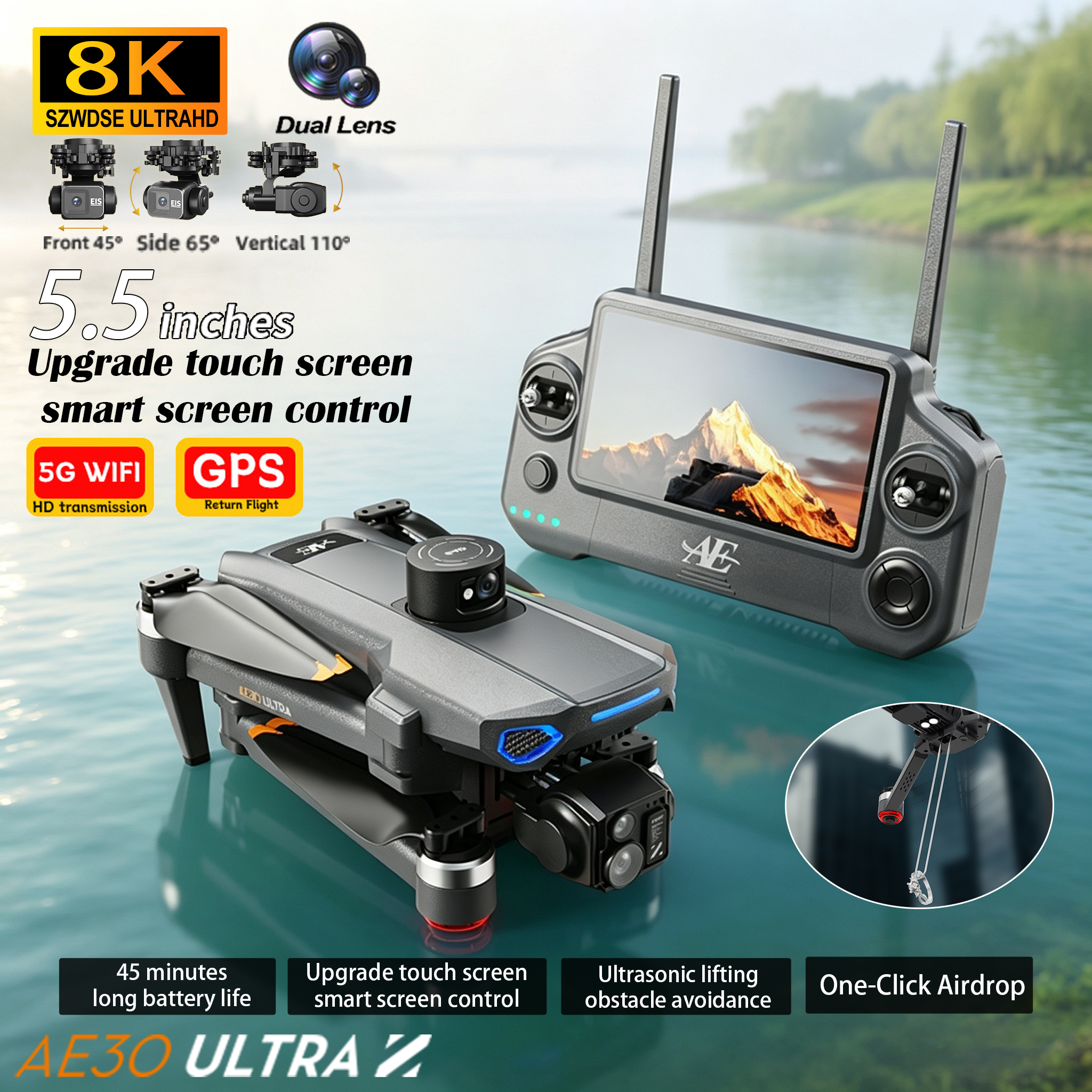 Drone Multispectral - 2026 AE30 GPS RC Drohne mit
