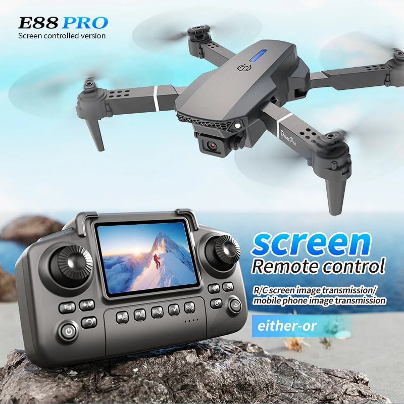 Drone Surveying - Professionelle E88 PRO Drohne mit Bildschirm