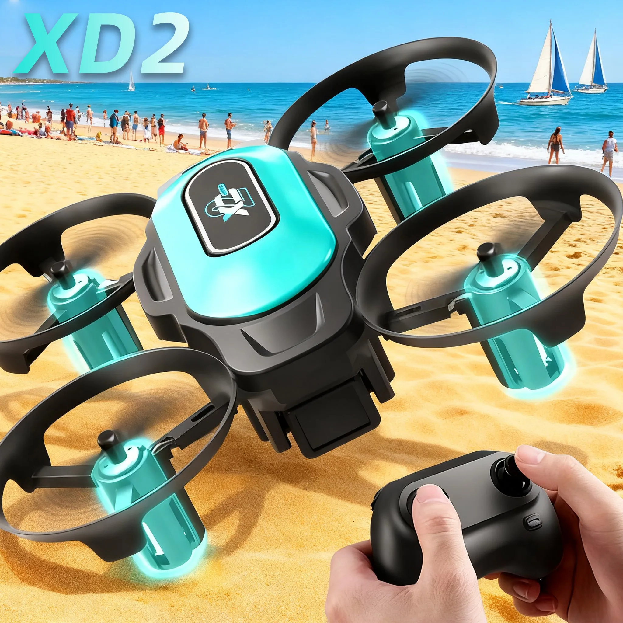 Drone Aerial Photography - XD2 Mini-Drohne, 360 ° Stunt-Flips, LED-Nachtlichter,