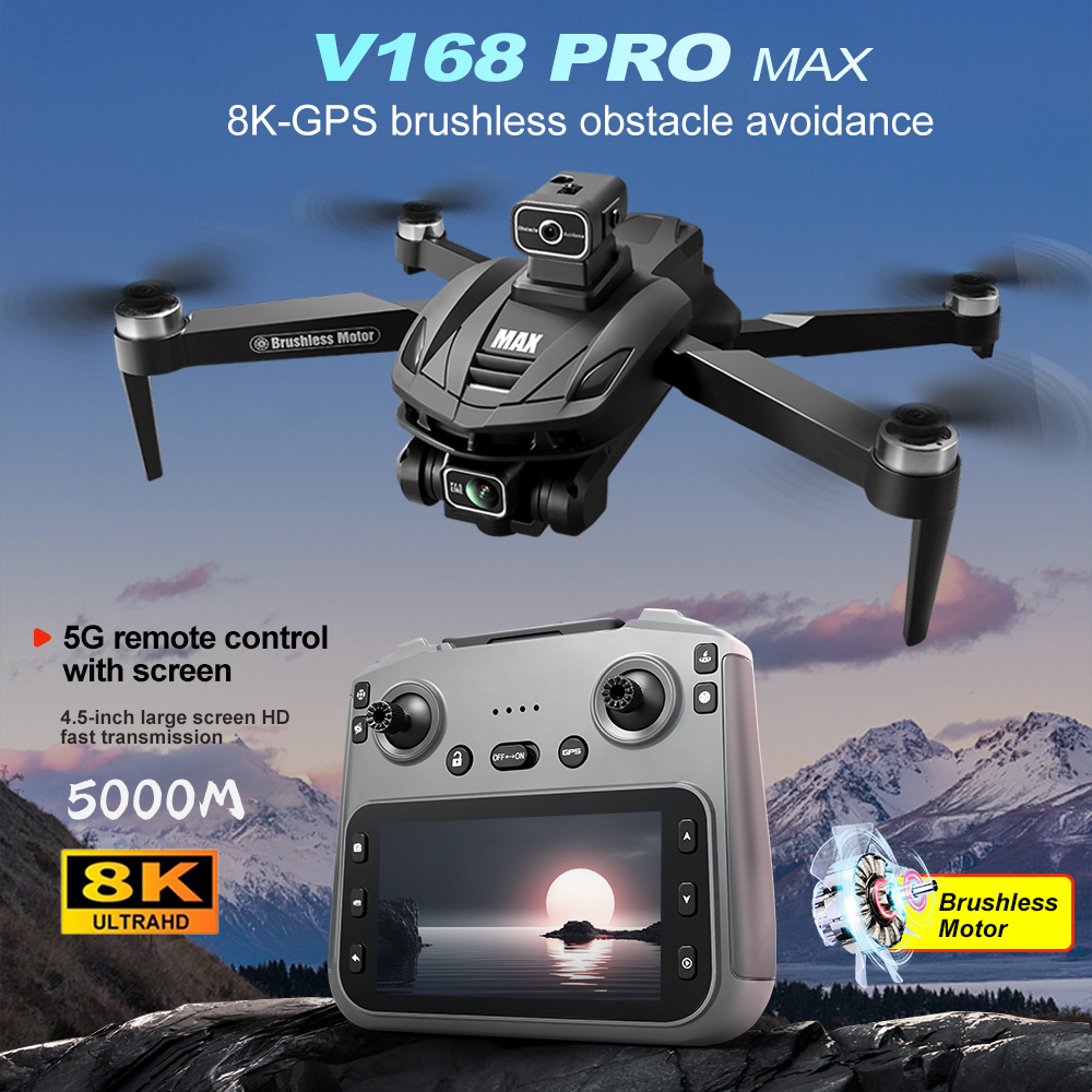 Drone Aerial Photography - V168 PRO Max GPS Drohne 8K