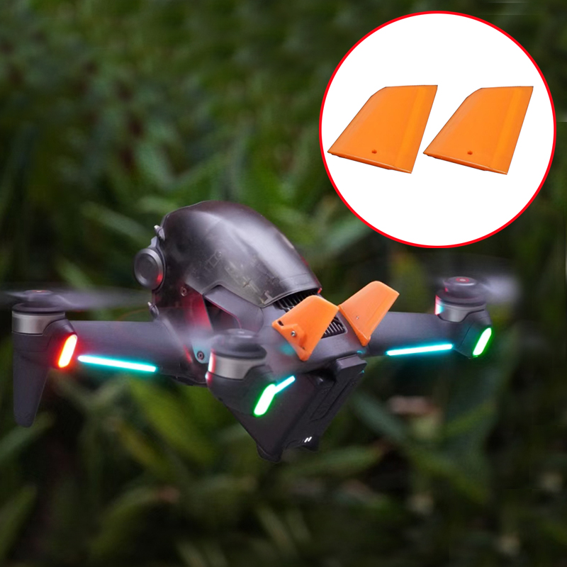 Drone 3D Modeling - Vertikaler Heckflügel, aerodynamischer Flug, hinten, reduziert