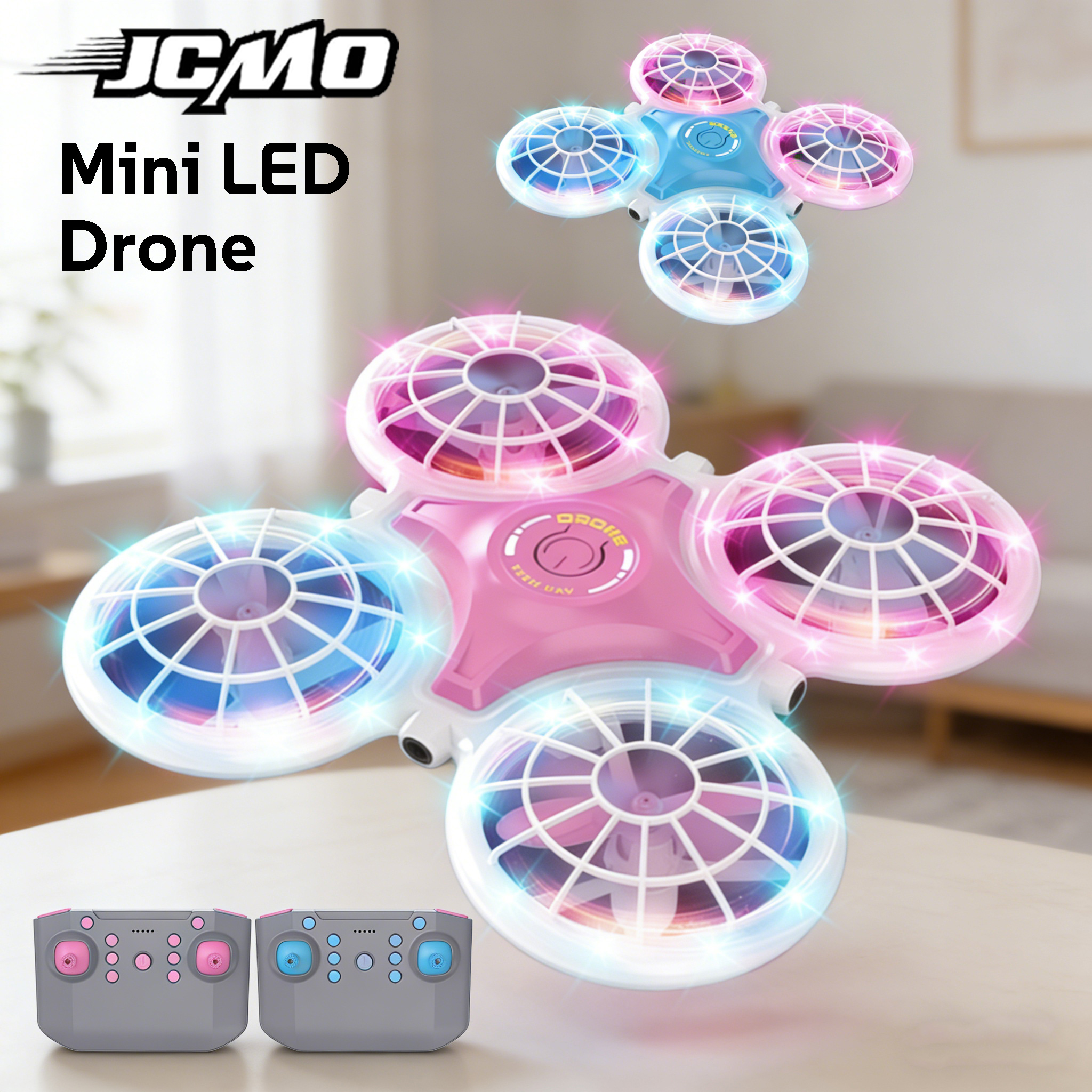 Drone Aerial Photography - RC Mini-Drohne 4CH mit Induktions-Hindernisvermeidung, LED-Licht,