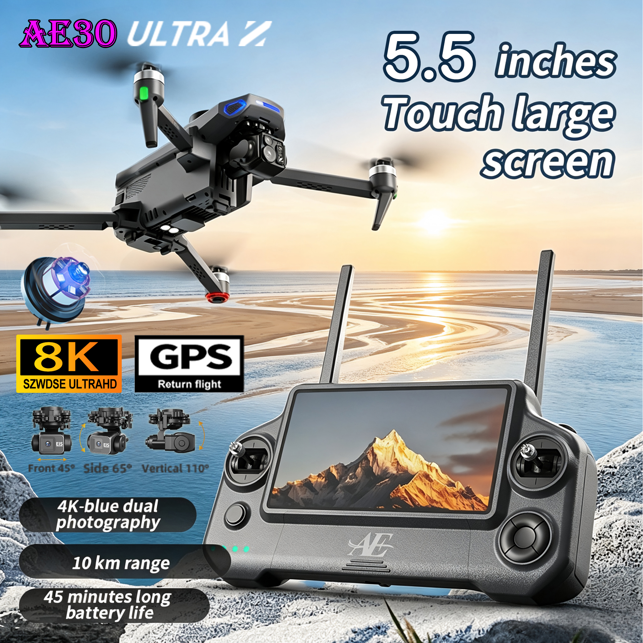 Drone Multispectral - NEUE AE30 Ultra GPS-Drohne mit 4K