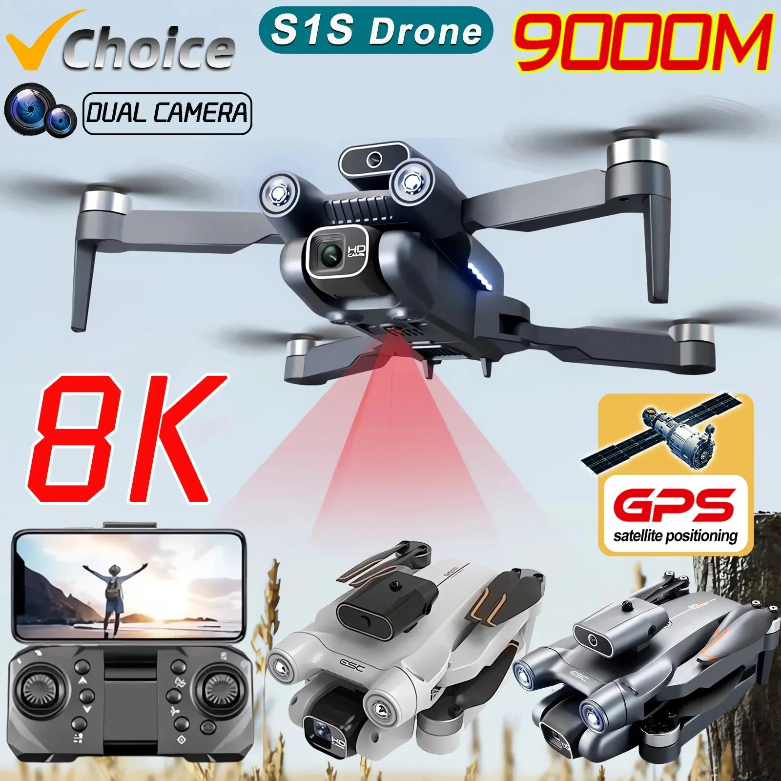Neue s1s 5g gps drohnen kamera – Drone Aerial Photography Bewertung und Preis